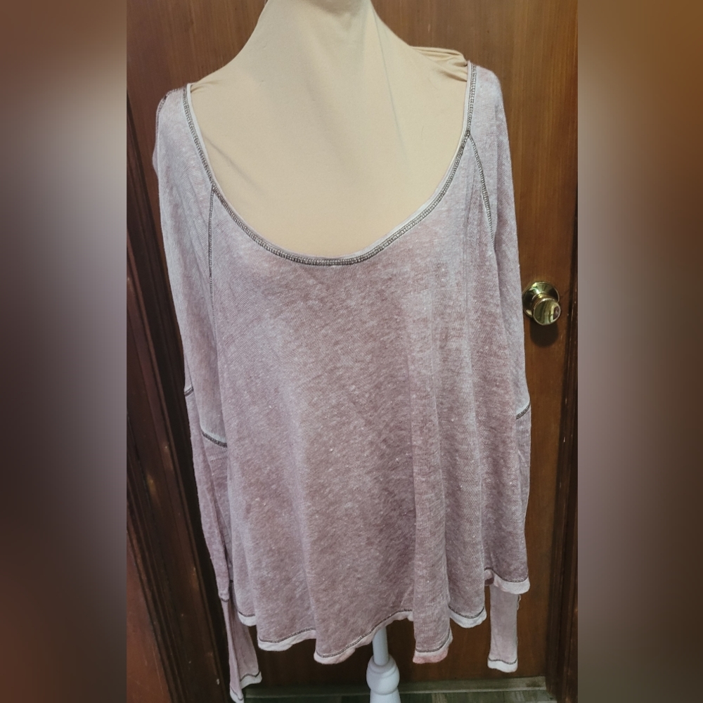 We The Free Oversized Scoop Neck Dolman Vintage Wash Top Spice Color Size Medium